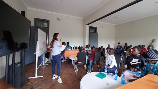 Mentoring session in classroom